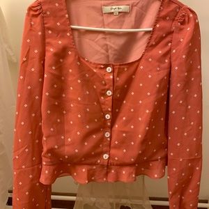 Square collar shirt in vintage style